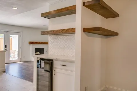 a view of a hallway with entryway