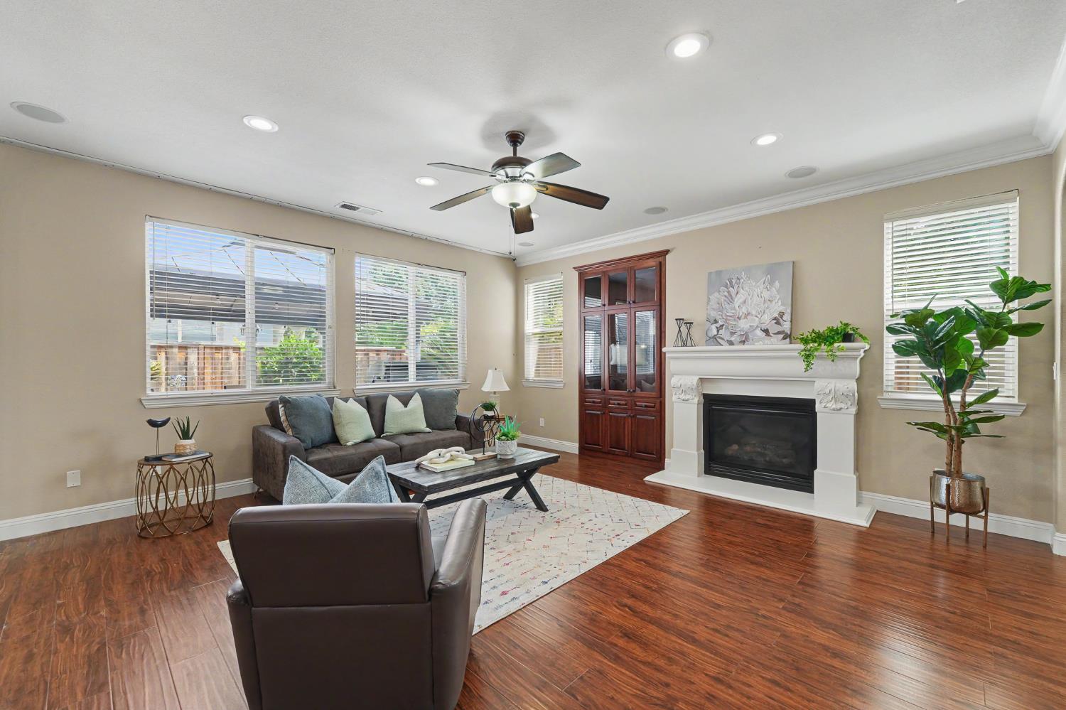 1223 East Springer Drive Turlock, CA 95382 - Photo 11 of 48 a living room with furniture fireplace and window
