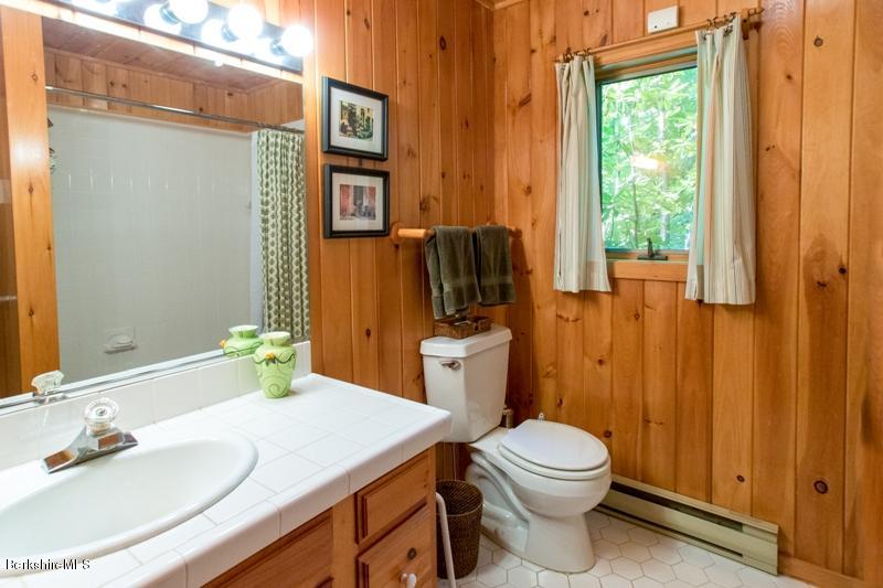 84 West Center Road West Stockbridge, MA 01266 - Photo 16 of 24 a bathroom with a sink a toilet and shower curtain