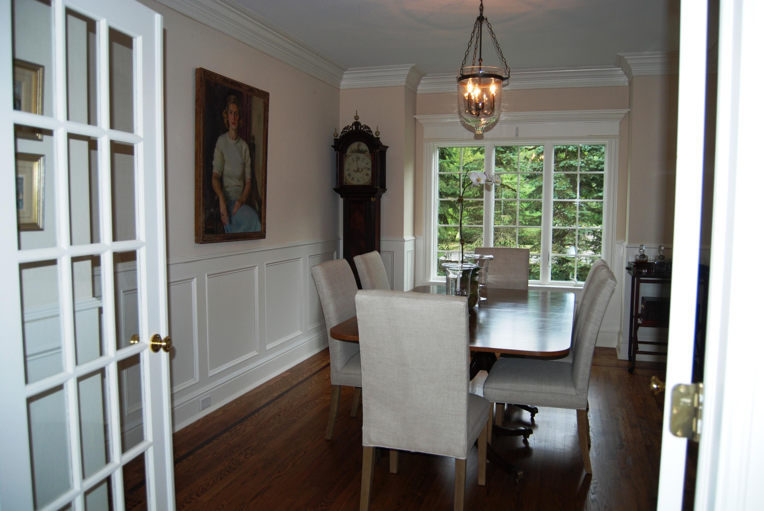2 Hampton Road Darien, CT 06820 - Photo 6 of 25 a dining room with furniture a chandelier and window