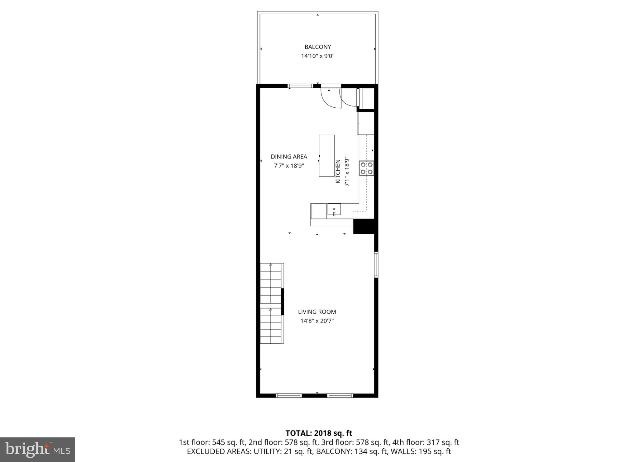 120 Oldham Street Baltimore, MD 21224 - Photo 33 of 35 Spacious layout with balcony views.