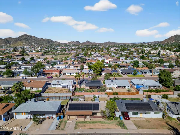 an aerial view of a city