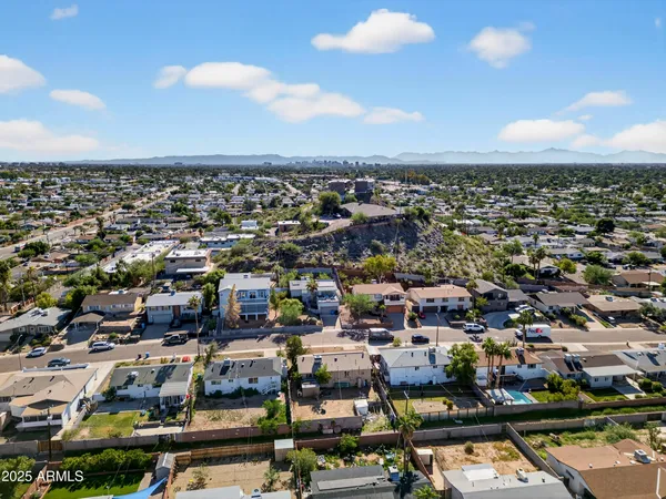 an aerial view of a city