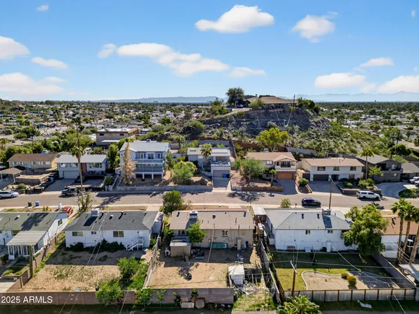 an aerial view of a city