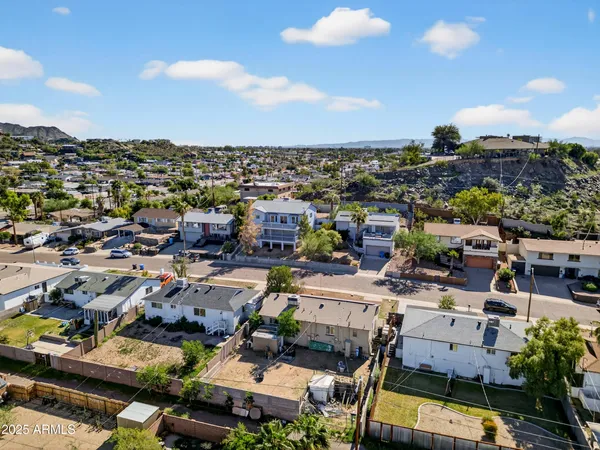 an aerial view of a city