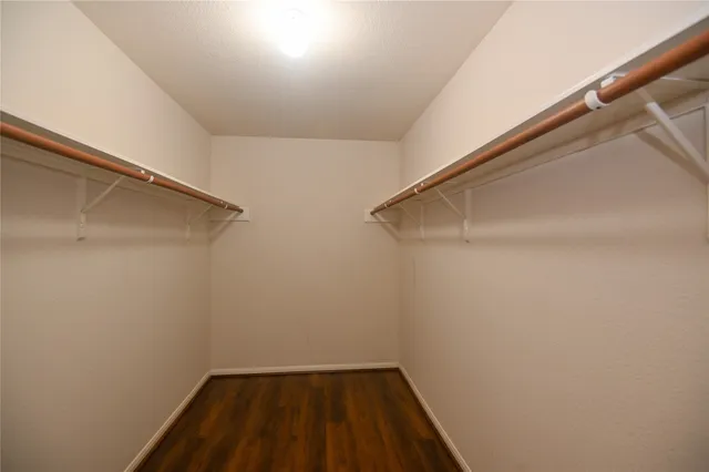 a view of small space with racks on the wall