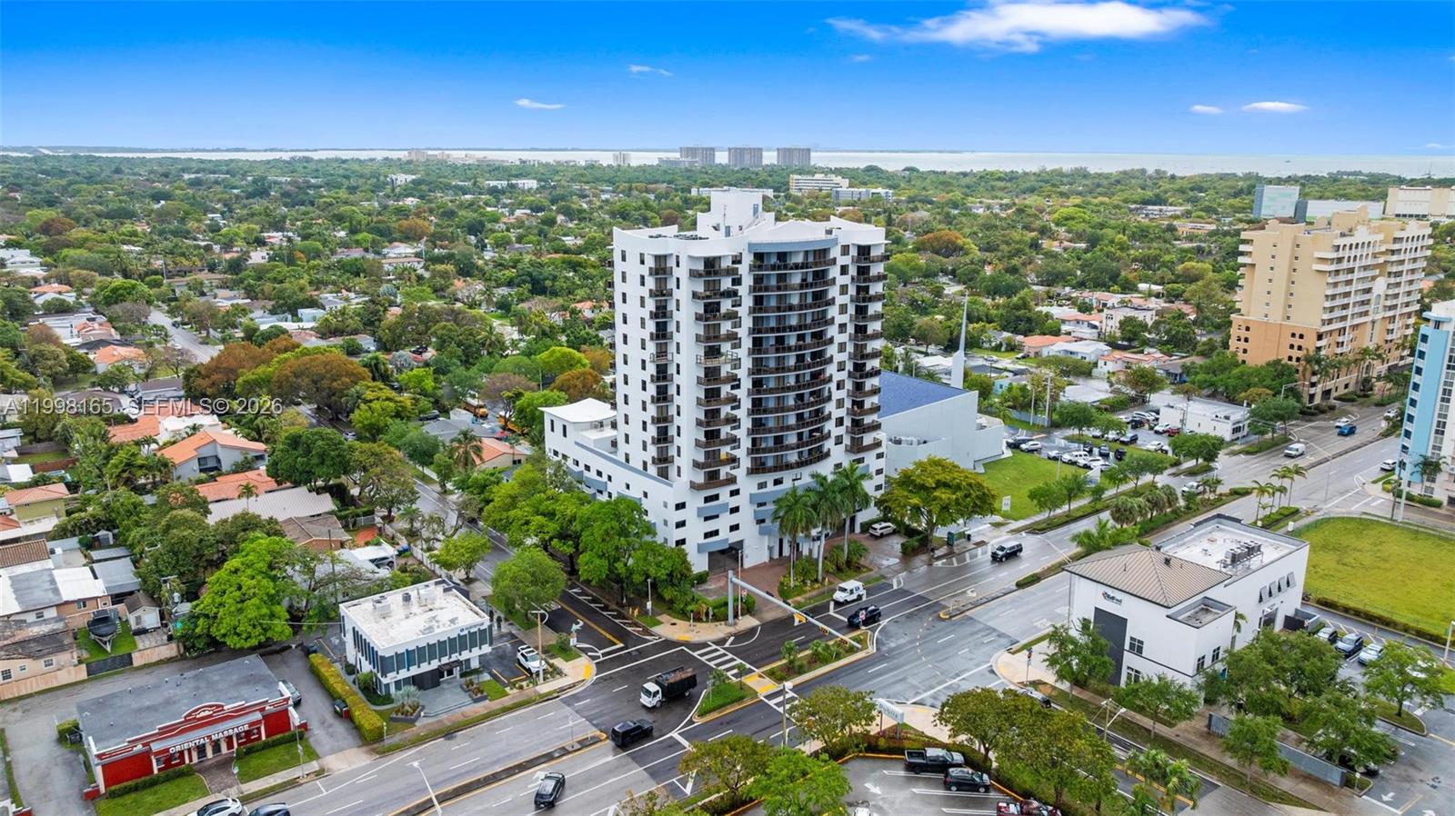 2301 Southwest 27th Avenue, Unit 906 Miami, FL 33145 - Photo 35 of 38 an aerial view of city and lake with city view