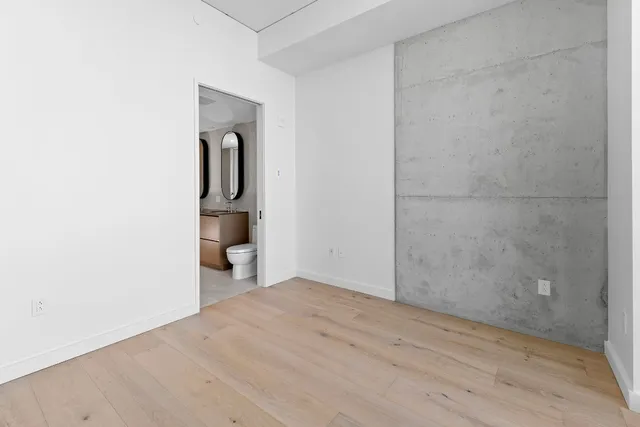 a view of a room that has a bathroom