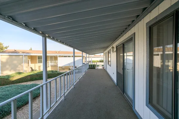 a view of a porch