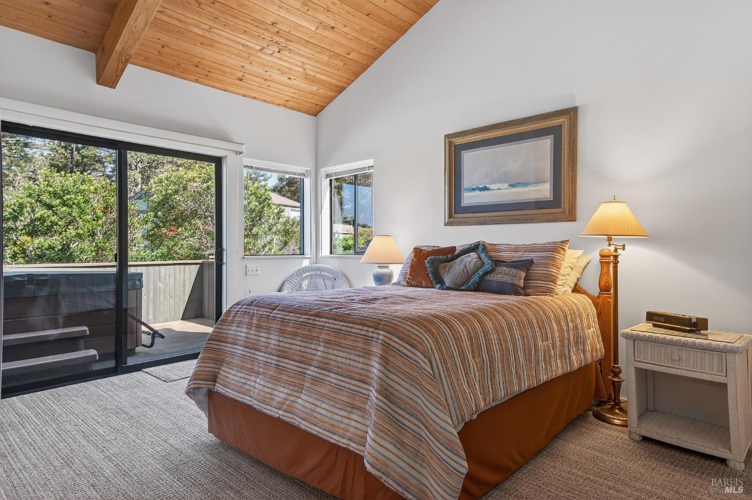 41339 Westwind The Sea Ranch, CA 95497 - Photo 31 of 60 Primary bedroom adjoins outdoor deck with hot tub