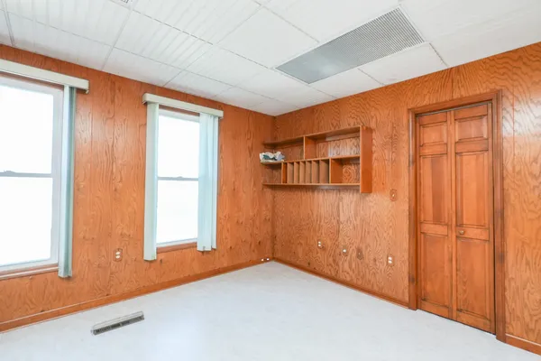 a view of a park with tree s