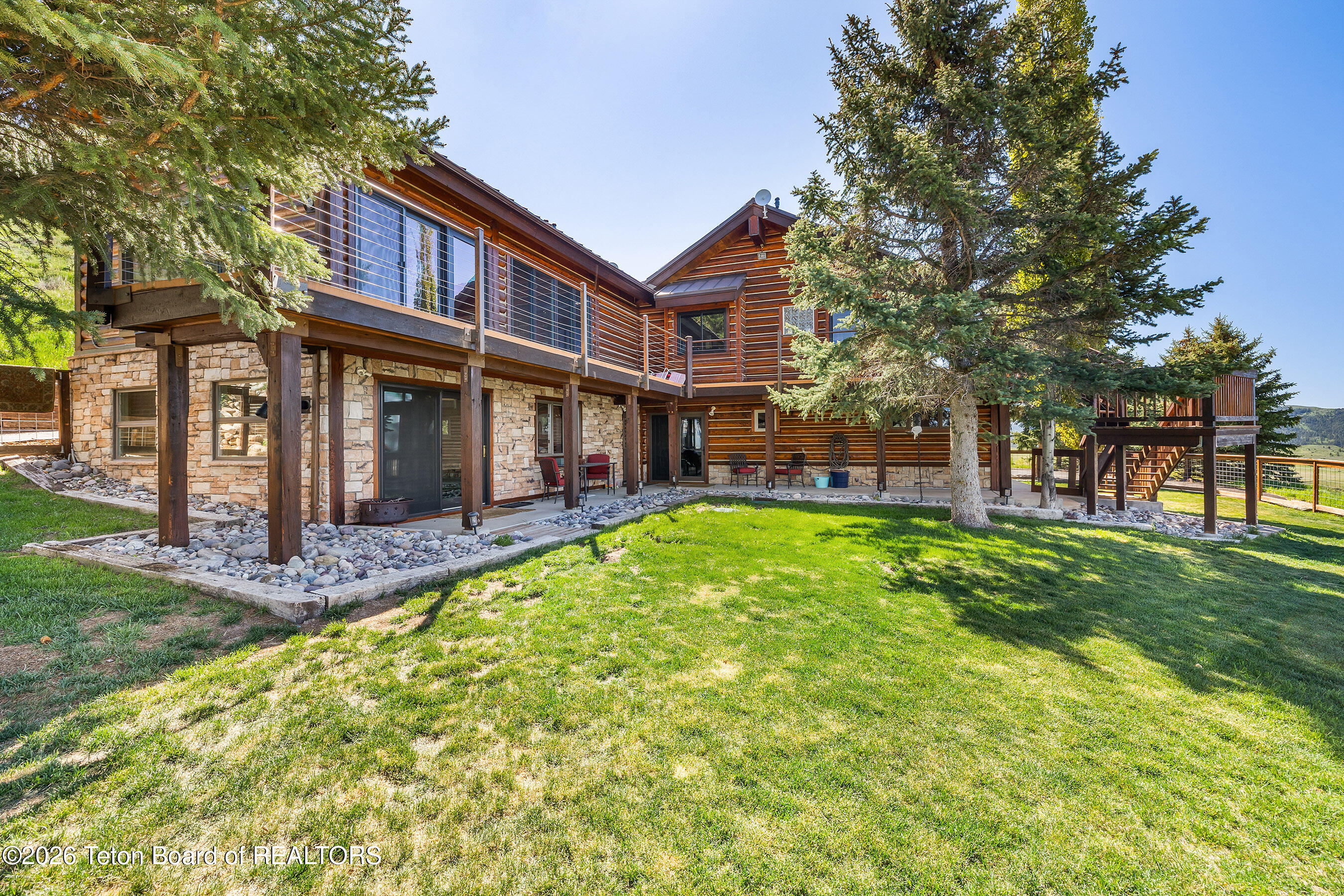 2490 La Bonte Road Jackson, WY 83001 - Photo 30 of 50 Exterior Lower Level and Lawn_email