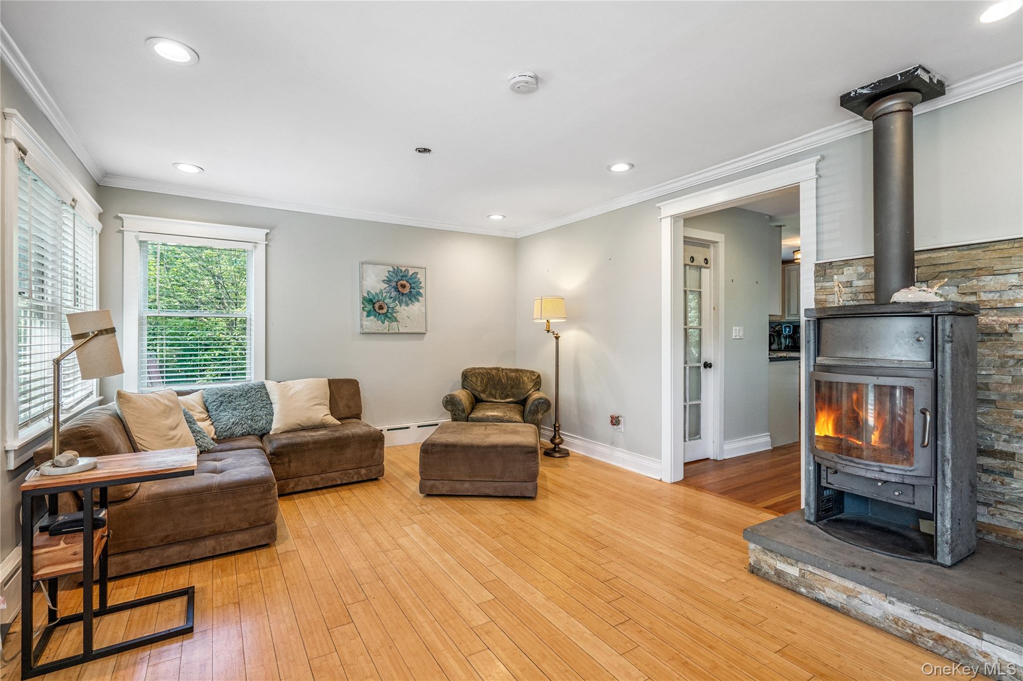 17 Tulip Road Rocky Point, NY 11778 - Photo 6 of 24 a living room with furniture and a fireplace