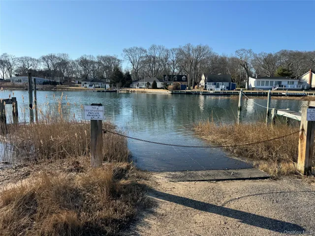 a view of a lake with a mountain in the background