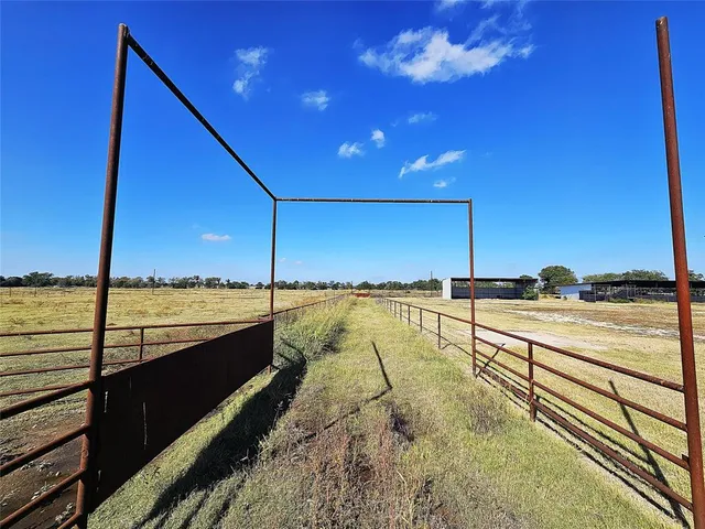 a view of a yard with mountain view