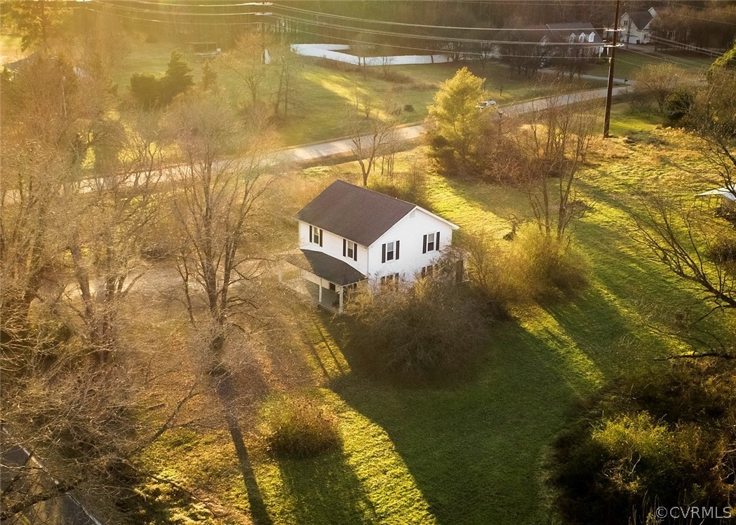 4450 Old Buckingham Road Powhatan, VA 23139 - Photo 1 of 30 Aerial view of beautiful corner lot, mature hardwo