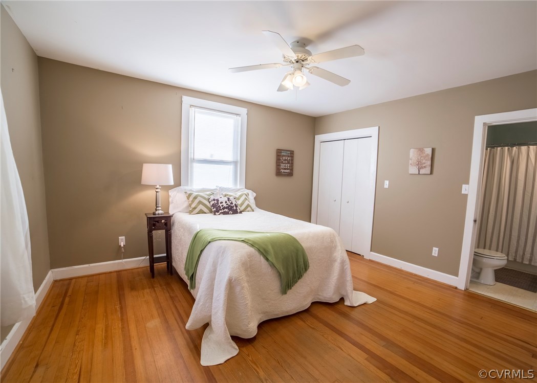 4450 Old Buckingham Road Powhatan, VA 23139 - Photo 12 of 30 First floor Master Bedroom with original hardwood