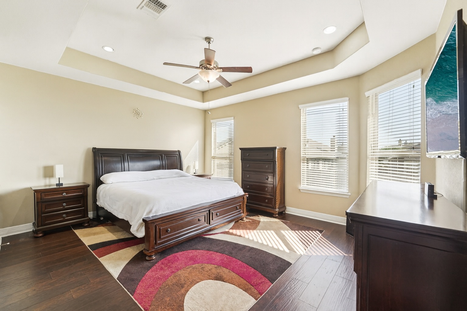 18117 Monarch Butterfly Way Pflugerville, TX 78660 - Photo 8 of 19 A spacious primary suite offers a quiet retreat set apart from the rest of the home.