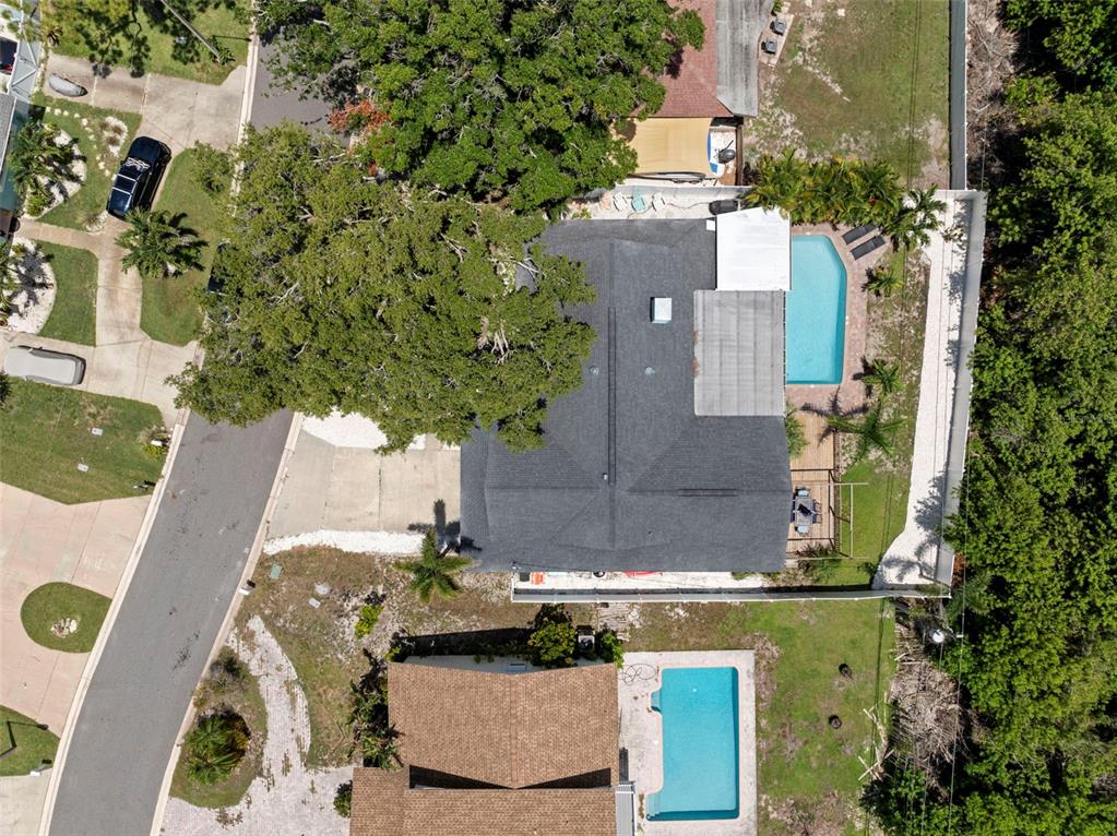 aerial view of a house