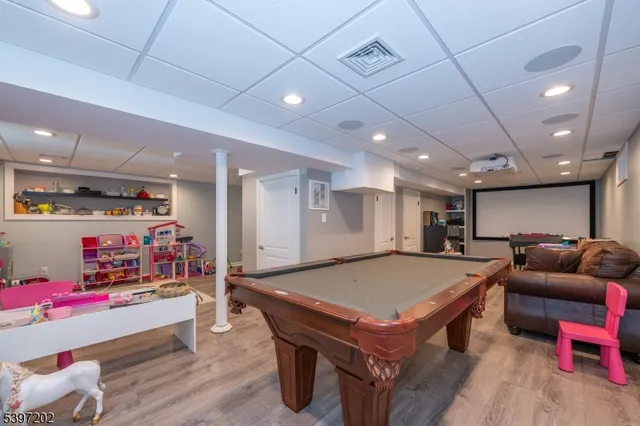 a room with furniture and a table