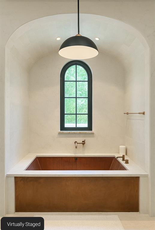 4120 Cochran Chapel Road Dallas, TX 75220 - Photo 18 of 39 a view of bathroom with bathtub and window
