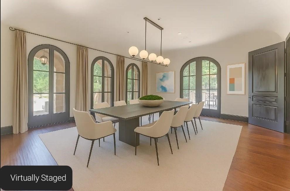 4120 Cochran Chapel Road Dallas, TX 75220 - Photo 10 of 39 a view of a dining room with furniture window and wooden floor