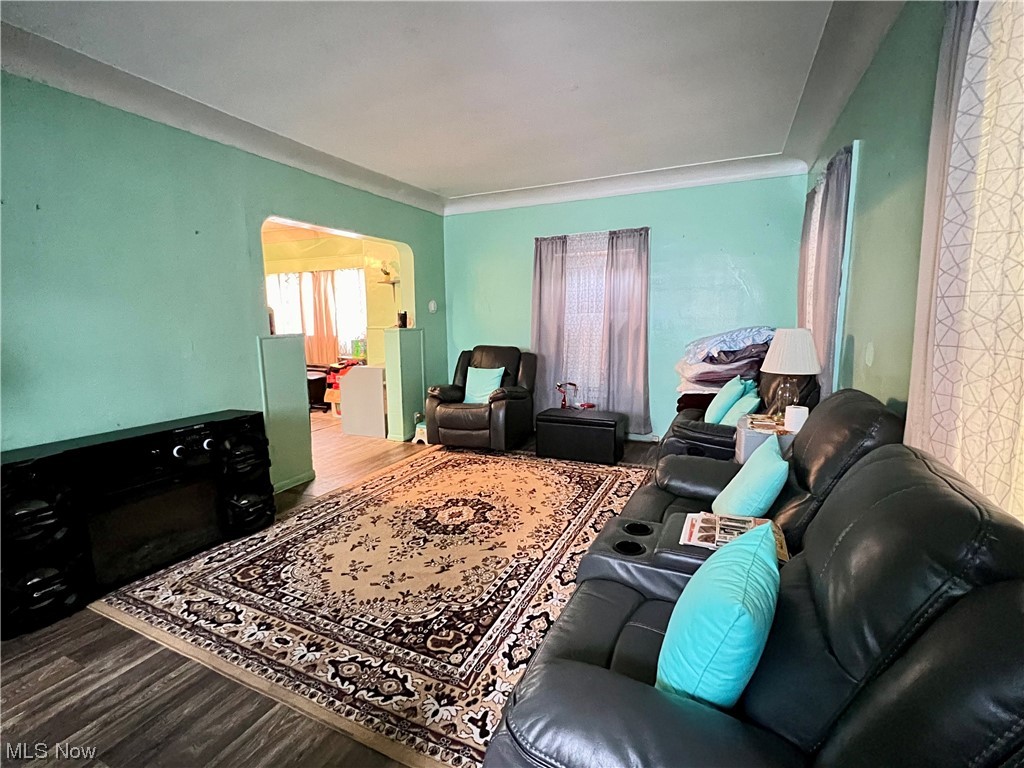 1761 Wayside Road Cleveland, OH 44112 - Photo 2 of 18 Living room with wood-type flooring