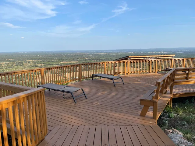a view of kitchen and mountain