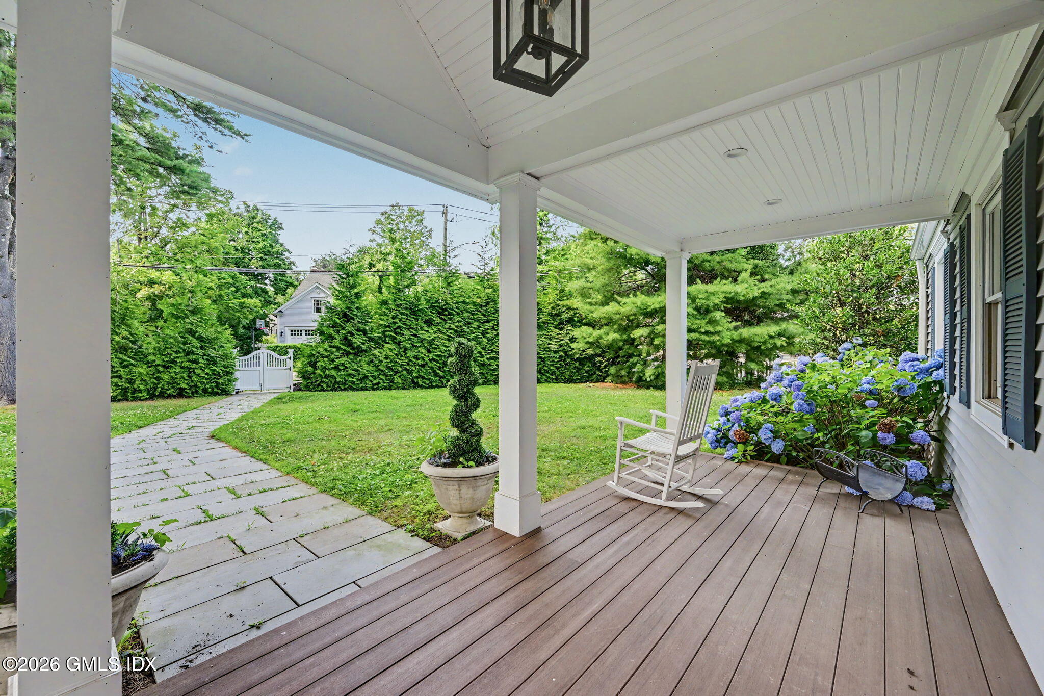 124 Shore Road Old Greenwich, CT 06870 - Photo 2 of 28 a view of porch with seating space