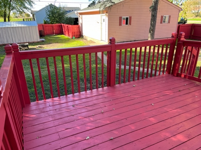 108 South 12th Street Rochelle, IL 61068 - Photo 14 of 17 a view of a wooden deck
