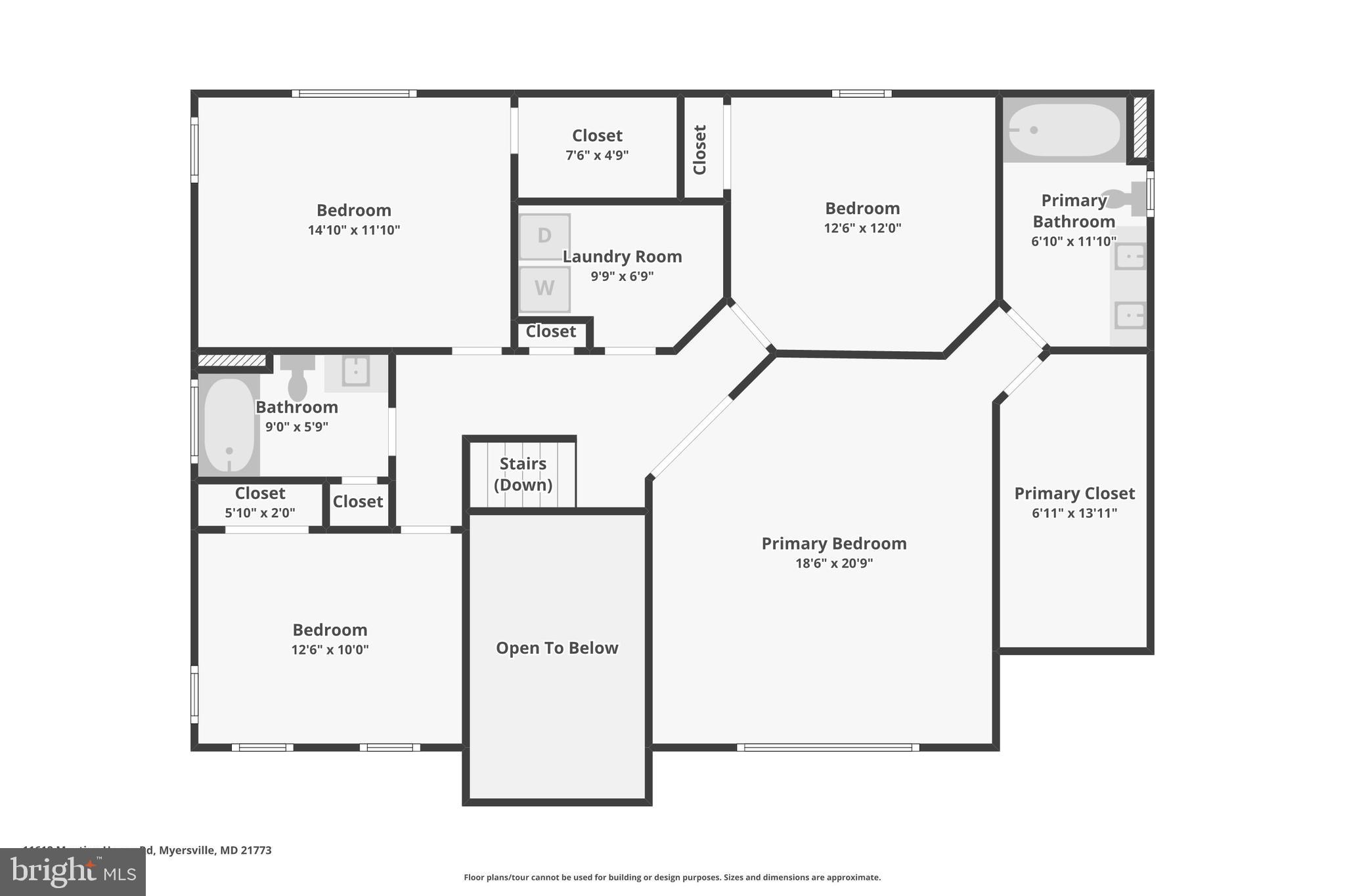 11612 Meeting House Road Myersville, MD 21773 - Photo 59 of 60 Upper Level Floorplan
