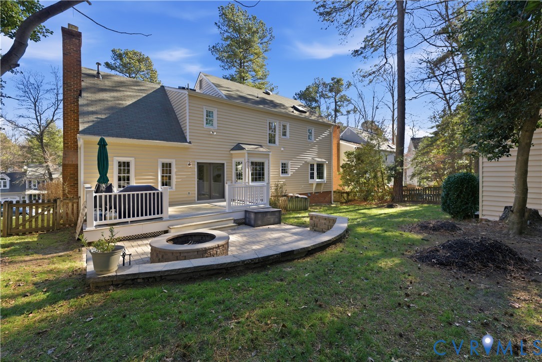 6104 Lansgate Road Midlothian, VA 23112 - Photo 35 of 42 Fenced in backyard with Deck & Patio