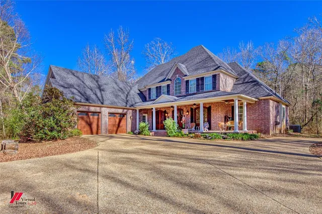 a front view of building with street