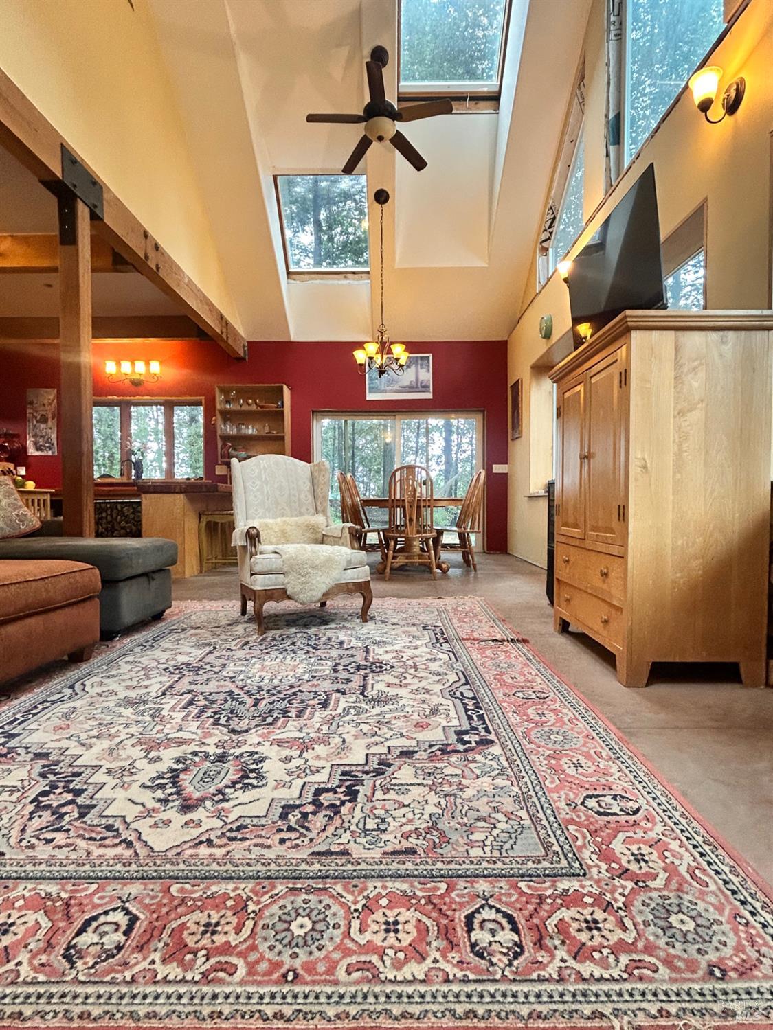 29281 Timberline Road Willits, CA 95490 - Photo 38 of 38 a living room with furniture a rug and white walls