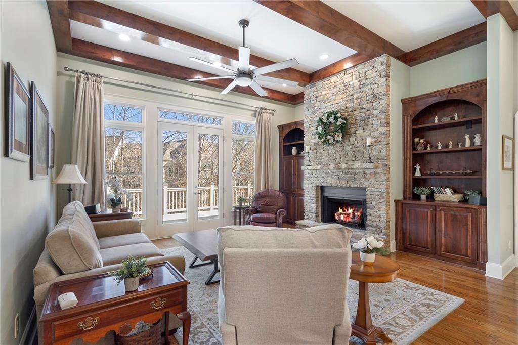 1665 High Trail Southeast Atlanta, GA 30339 - Photo 15 of 53 a living room with furniture and a fireplace