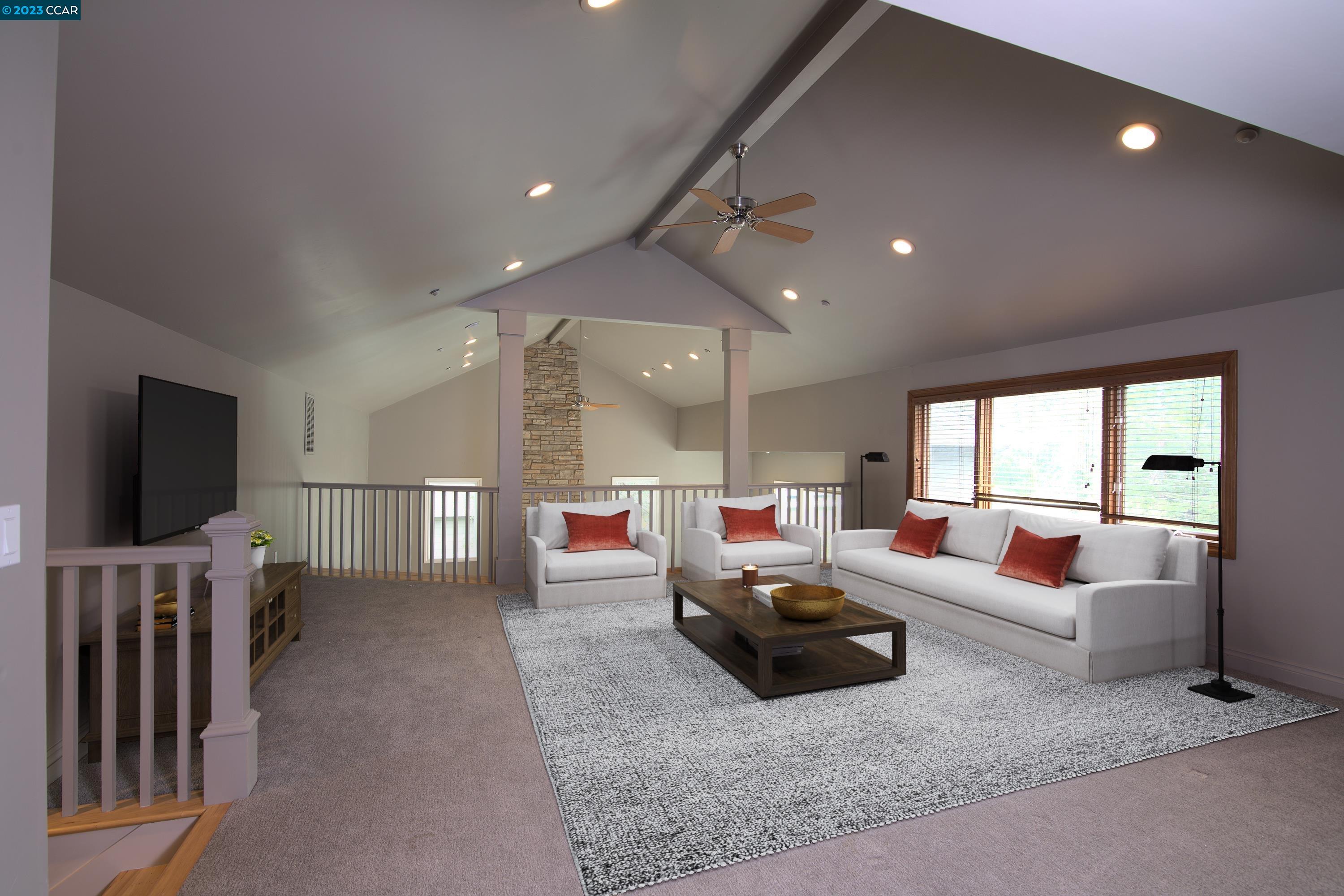 3324 Las Huertas Road Lafayette, CA 94549 - Photo 5 of 8 a living room with furniture and a flat screen tv