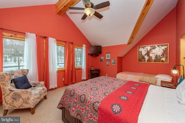 a room with furniture