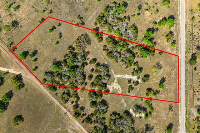 an aerial view of a flower garden