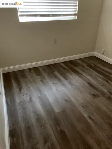 an aerial view of a building with outdoor space