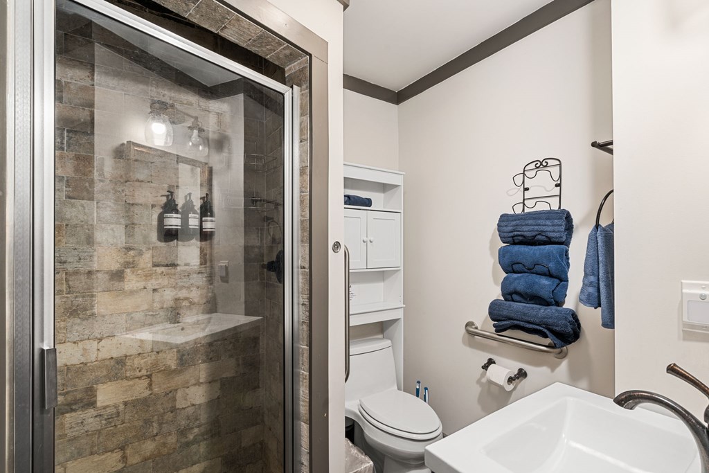 314 Kilpatrick Point Drive Hayesville, NC 28904 - Photo 29 of 50 a bathroom with a toilet and a shower