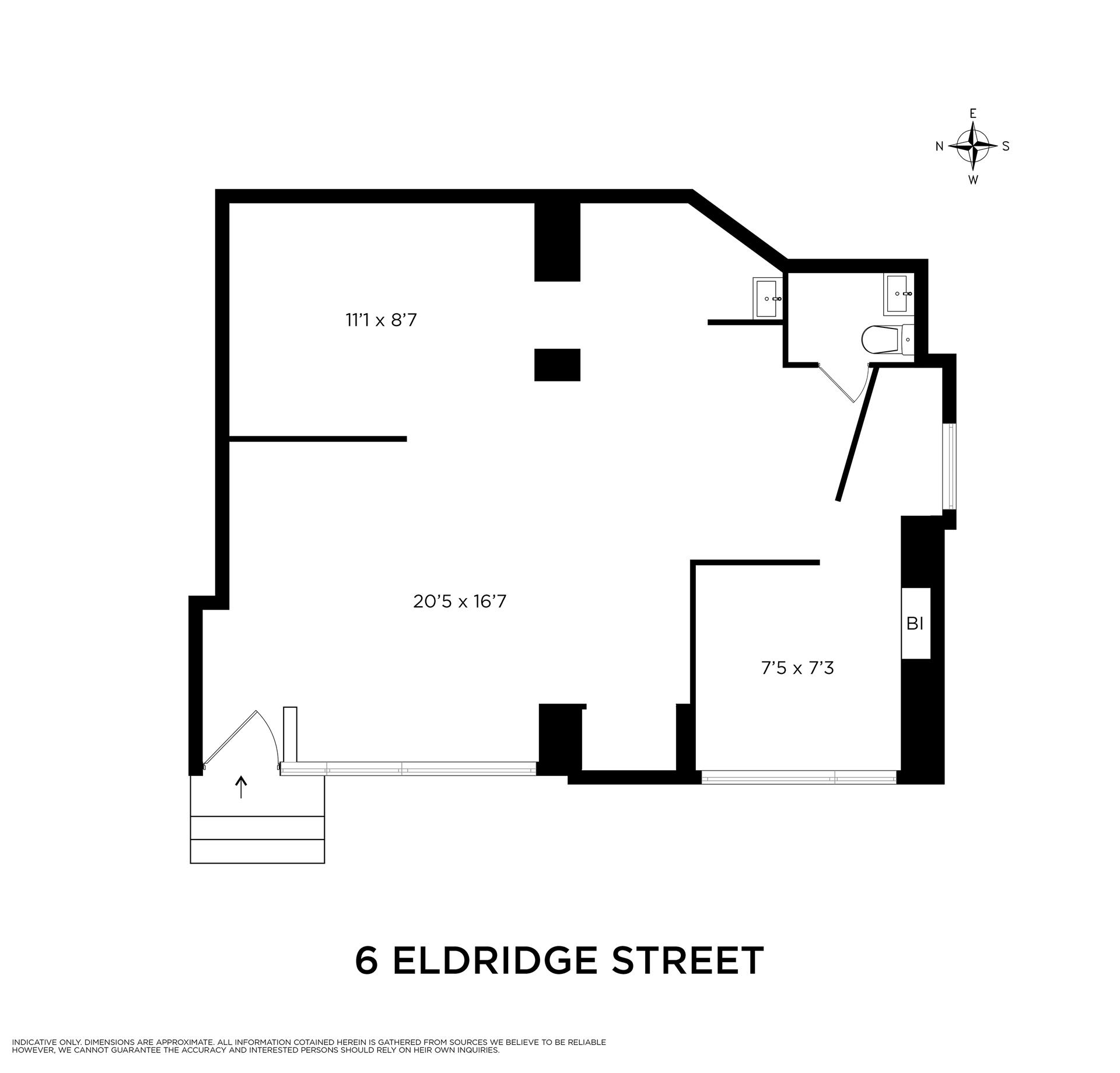 2 Eldridge Street Manhattan, NY 10002 - Photo 10 of 11 a picture of a floor plan