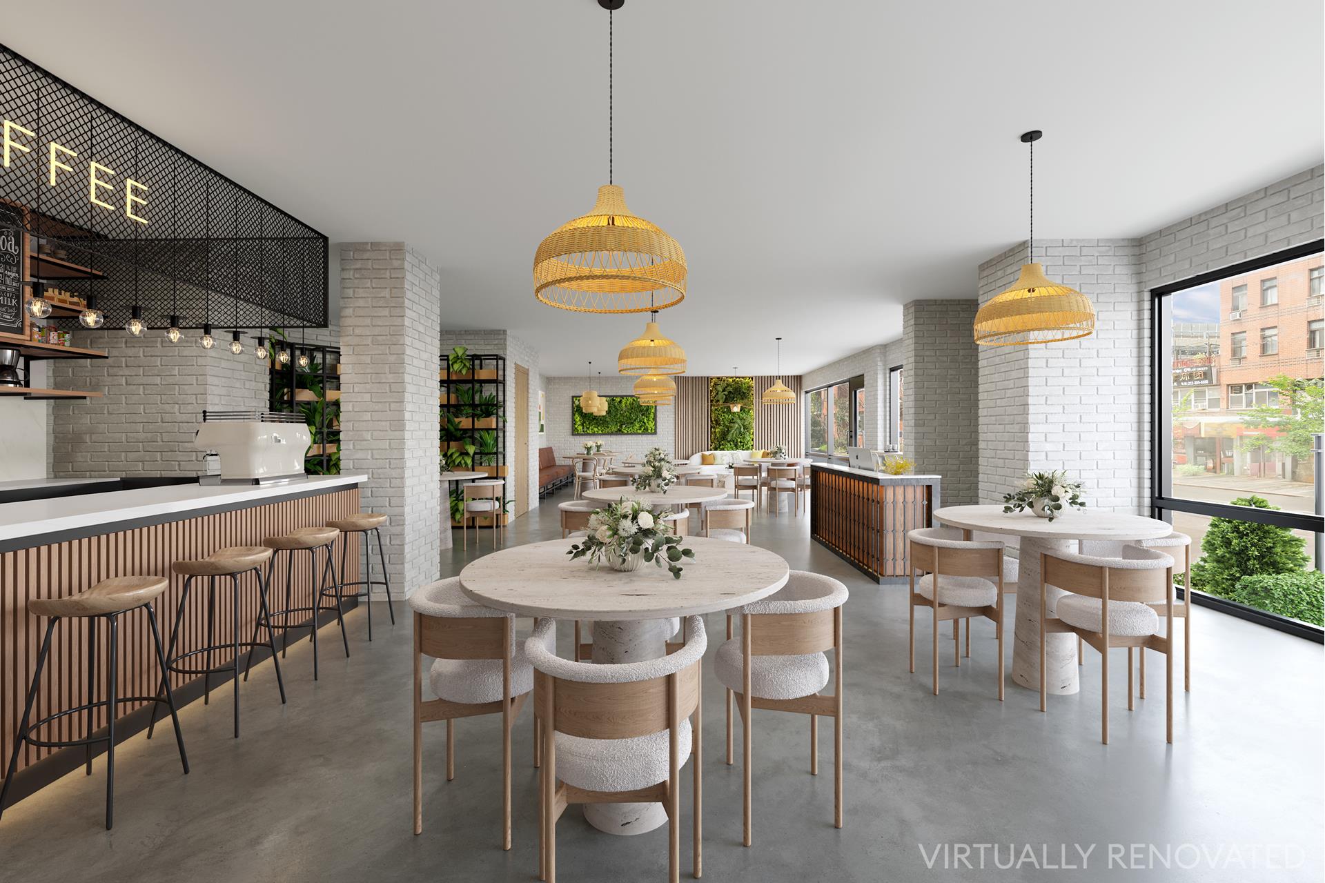2 Eldridge Street Manhattan, NY 10002 - Photo 3 of 11 a view of a dining room and livingroom with furniture window and wooden floor