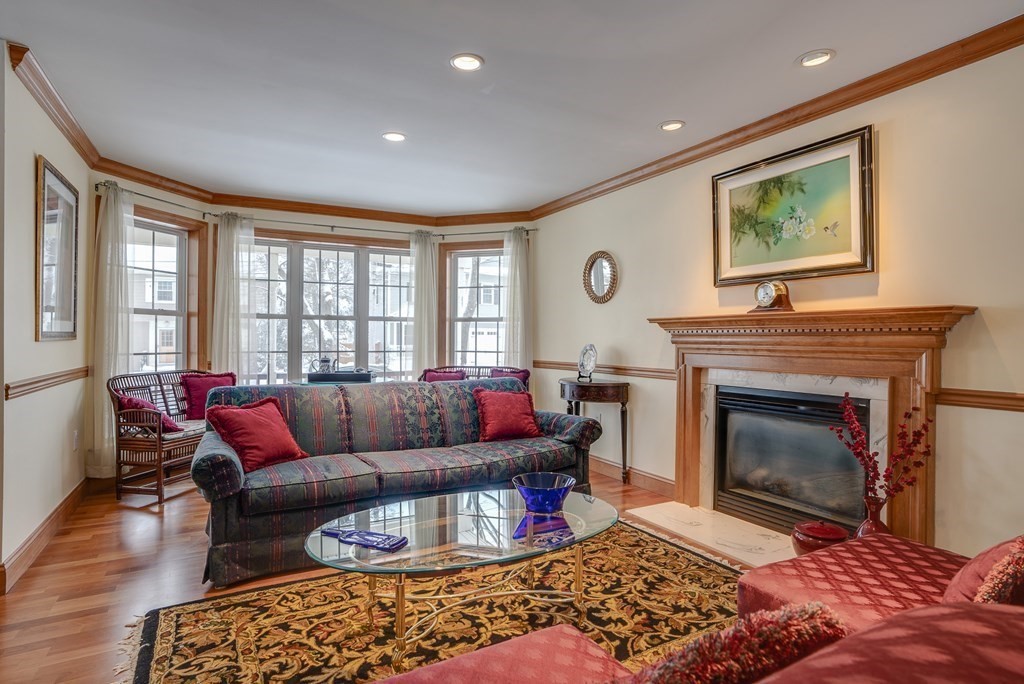 265 Renfrew Street Arlington, MA 02476 - Photo 3 of 39 a living room with furniture and a fireplace