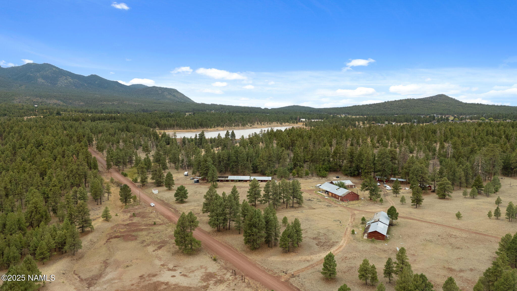 a view of lake with mountain