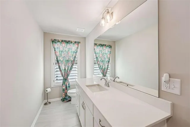 a view of an outdoor space with swimming pool and furniture