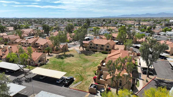 an aerial view of multiple house