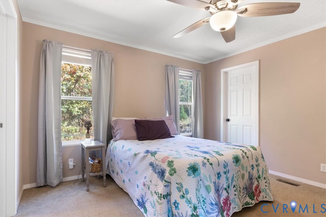 1206 Chopping Road Mineral, VA 23117 - Photo 11 of 22 Bedroom with light colored carpet, ornamental mold