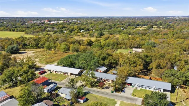 an aerial view of multiple house