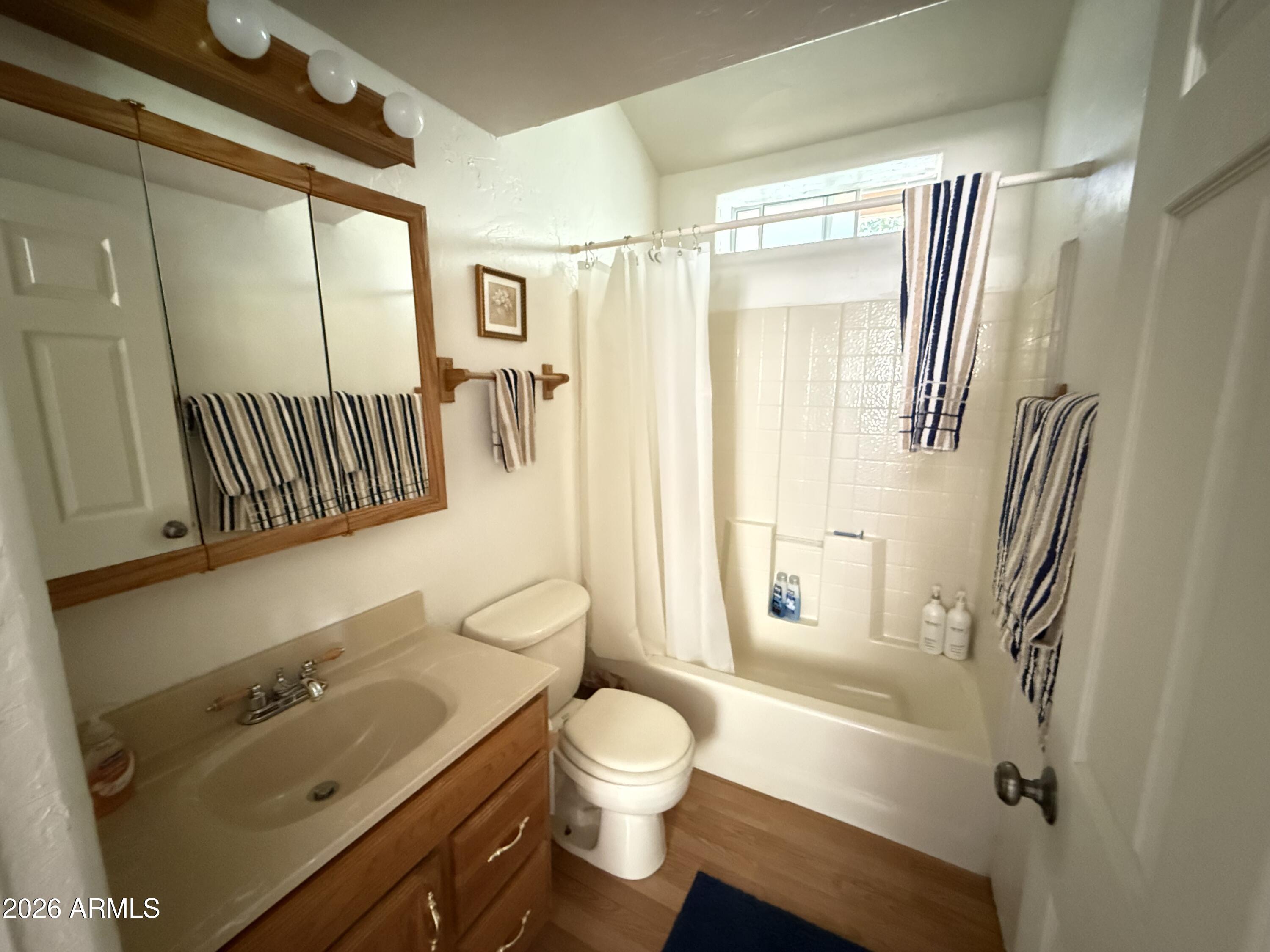 22406 South Eagle Mine Road Crown King, AZ 86343 - Photo 10 of 20 a bathroom with a sink a toilet and shower