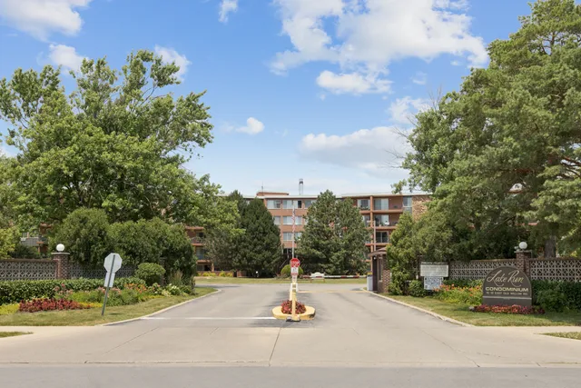 a park view with a fountain